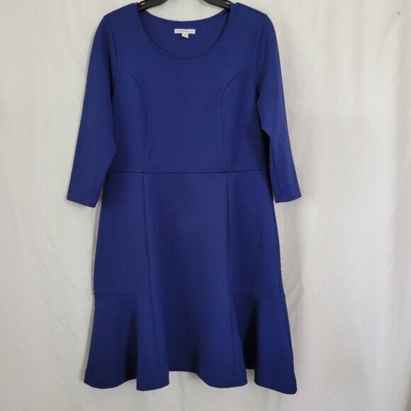 Isaac Mizrahi Dresses & Skirts - Isaac Mizrahi Shift Dress QVC Royal Cobalt Blue Medium Waffle Knit Minimalist